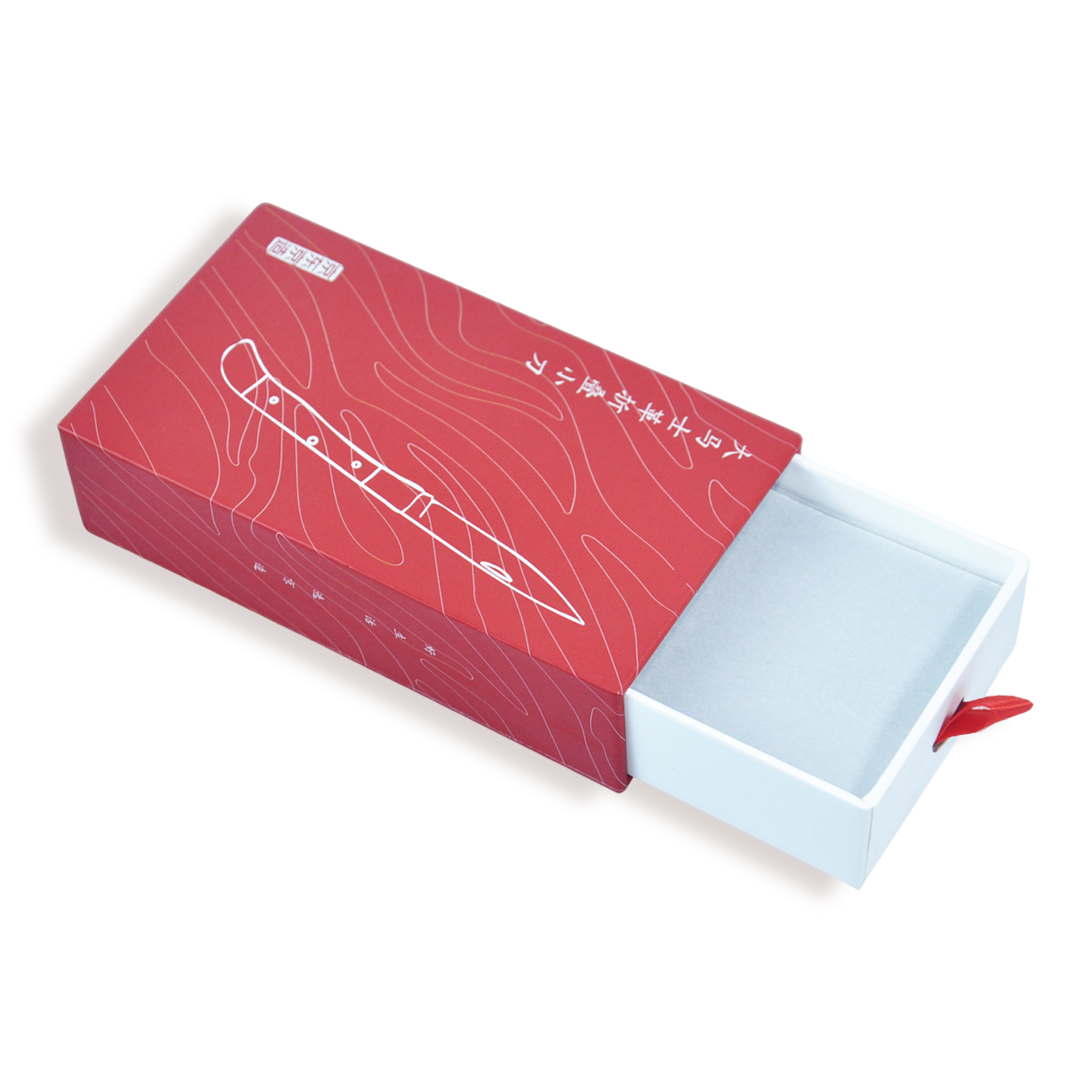 Cajas de cajones rojos personalizados con forro al por mayor