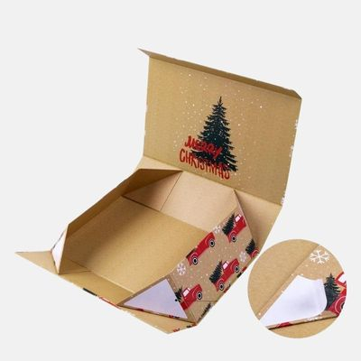 Caja de regalo de Navidad magnética plegable