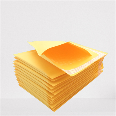 Bolsa de correo de burbujas de papel kraft amarillo