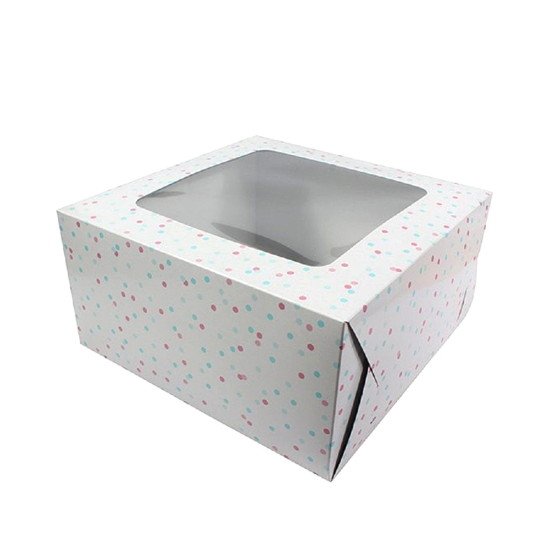 Caja de pastel personalizada con asas