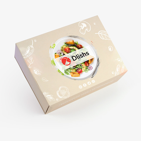 Bandeja y manga de papel personalizada para alimentos