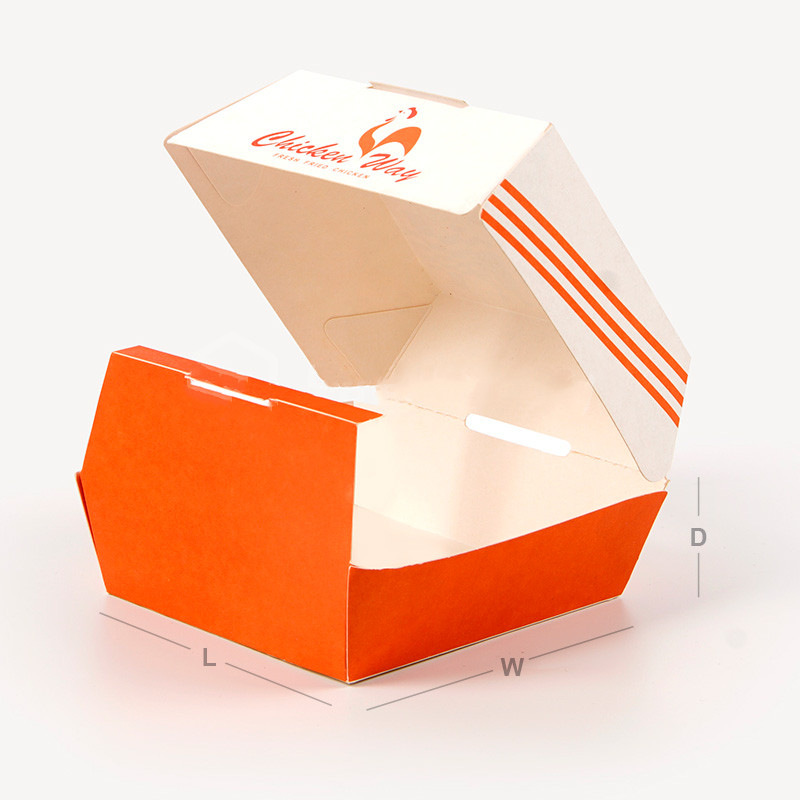 Cajas de hamburguesas impresas personalizadas