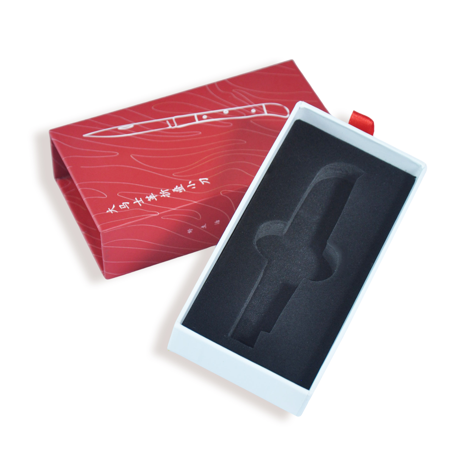 Cajas de cajones rojos personalizados con forro al por mayor