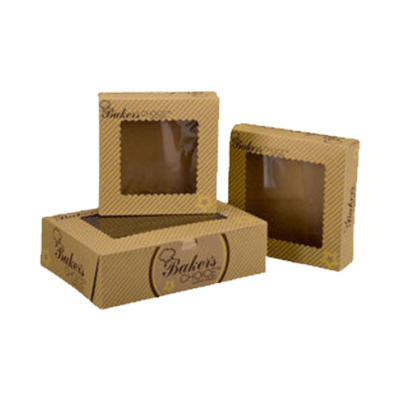 Cajas de panadería marrón personalizadas