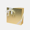 Caja de regalo de tarjeta dorada de dos piezas personalizada