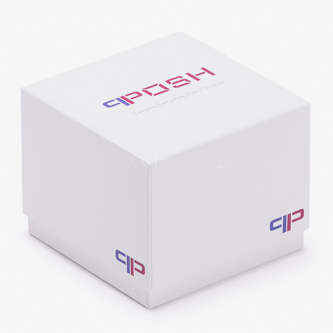Caja cuadrada de brazalete con logotipo