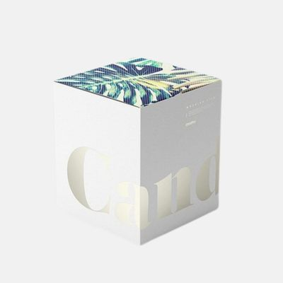 Venta al por mayor Caja de velas con logotipo UV de hoja de oro