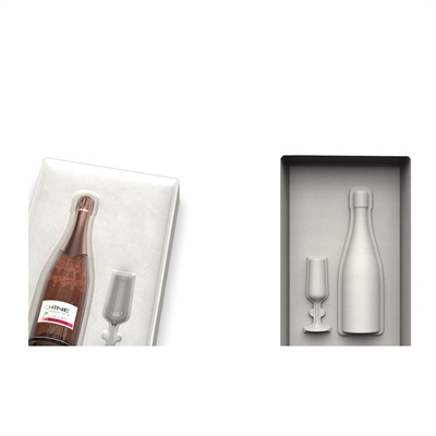 Empaque con forro de champán personalizado