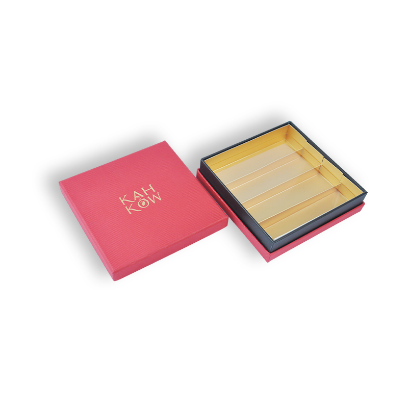 Tapa impresa personalizada y caja base con forro