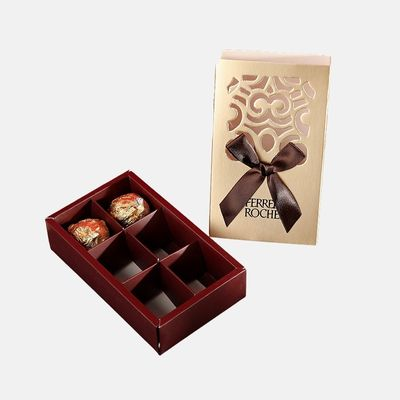 Cajas de regalo de chocolate con caja de cajón hueco personalizada