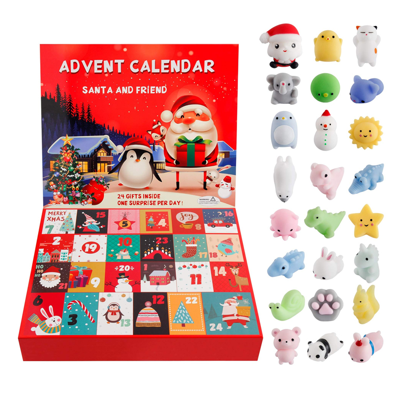 Caja de regalo de calendarios de Navidad de Adviento vacía
