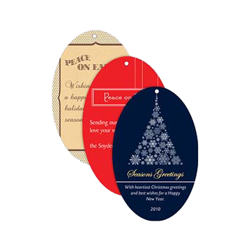 Etiquetas colgantes circulares