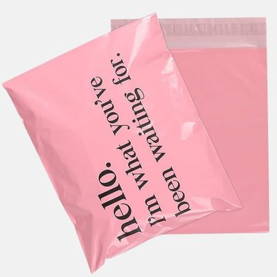 Bolsas de correo de poliéster rosa personalizadas