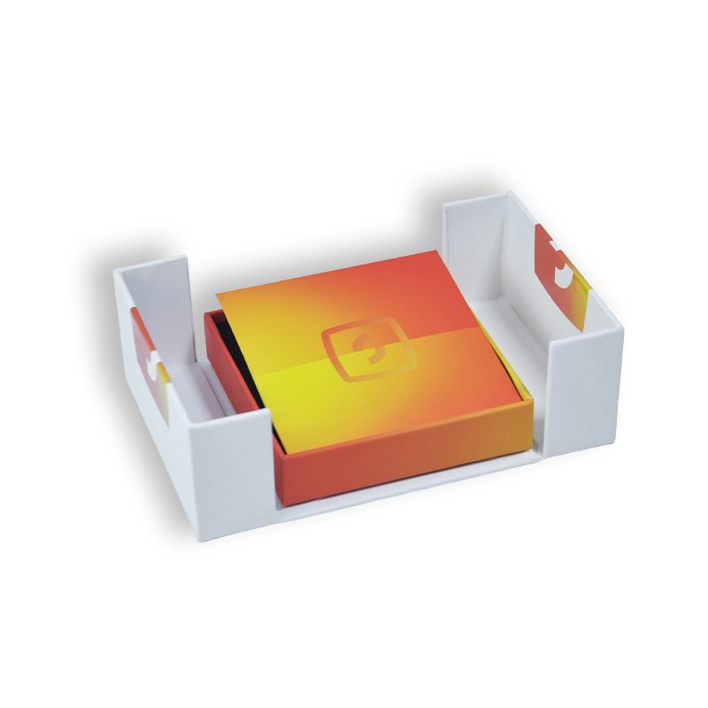 Caja rígida personalizada de doble puerta con impresión parcial e inserto