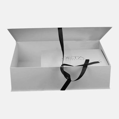 Caja de regalo con forma de libro con cierre de cinta