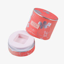 Caja de perfume de forma redonda con inserto