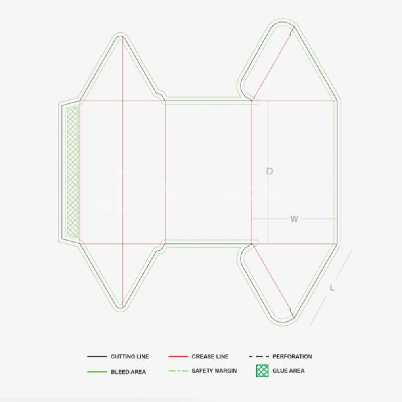 Tubo de correo triangular personalizado