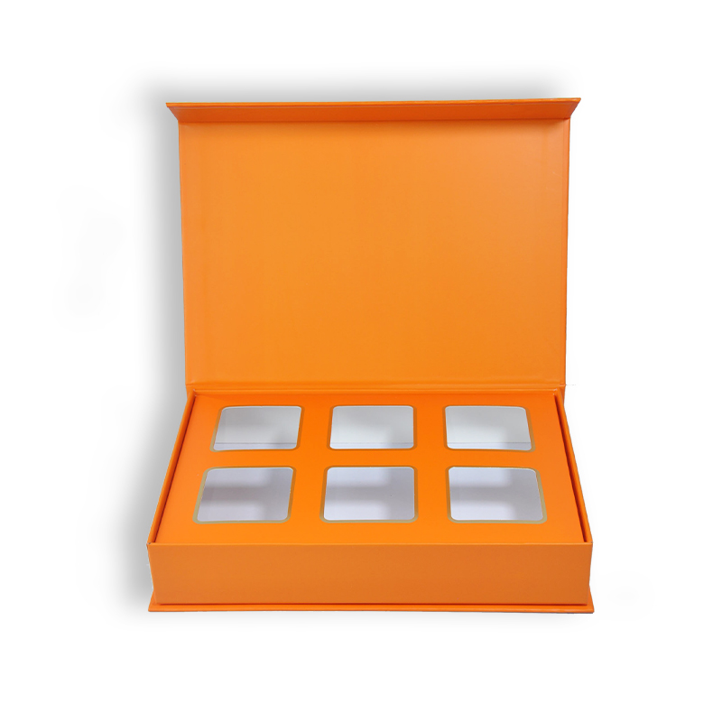 Caja rígida con tapa abatible magnética personalizada con forro de cartón