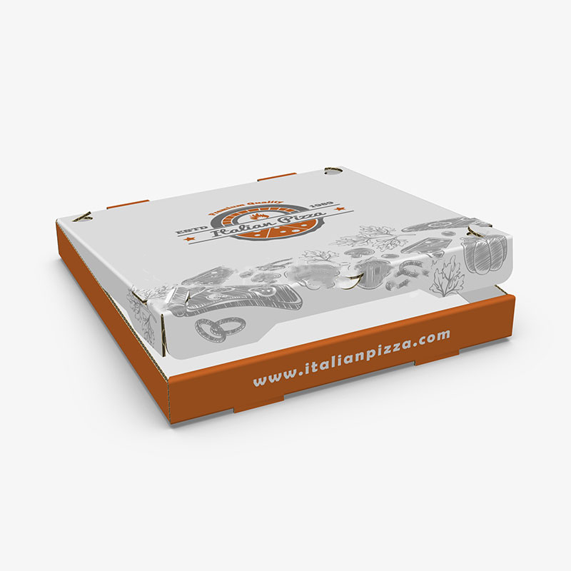 Cajas de pizza blancas personalizadas