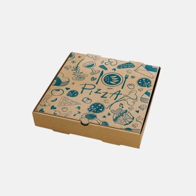 Caja de pizza corrugada Kraft desechable al por mayor