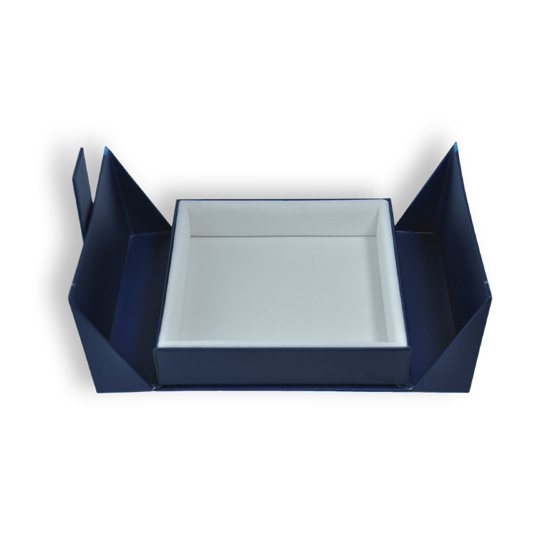 Caja rígida personalizada al por mayor de doble puerta con forro 