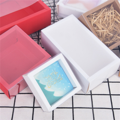 Cajas transparentes de jabón de cajones de Kraft