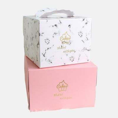 Fabricante personalizado de caja de pastel bronceado