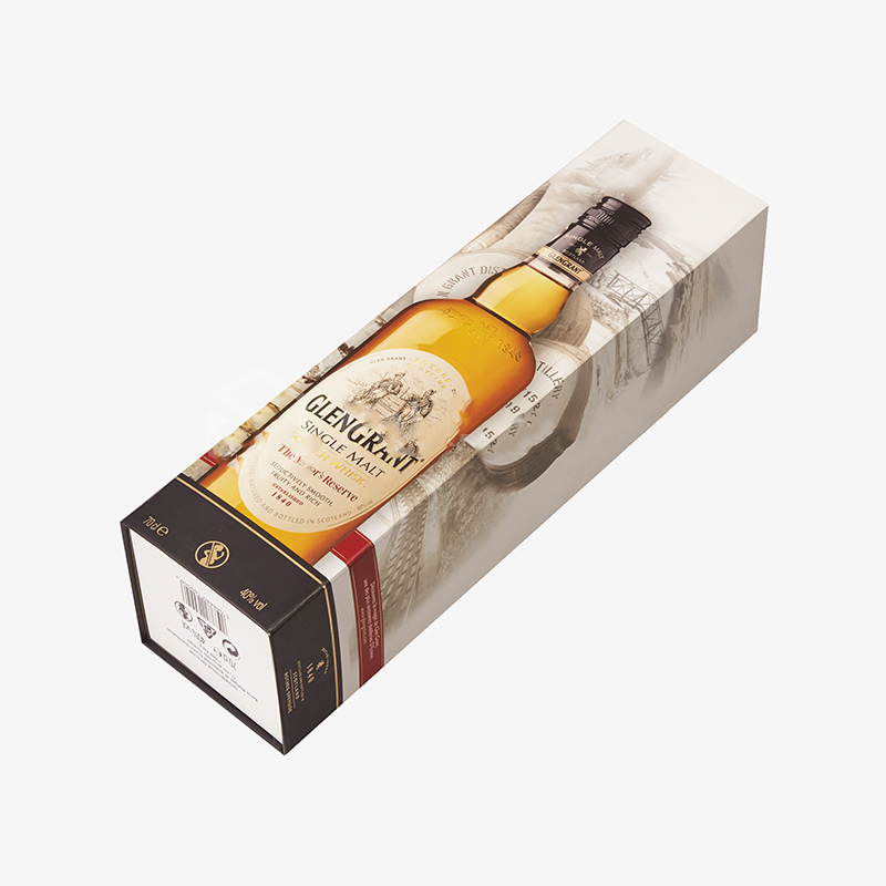Caja de embalaje de whisky plegable