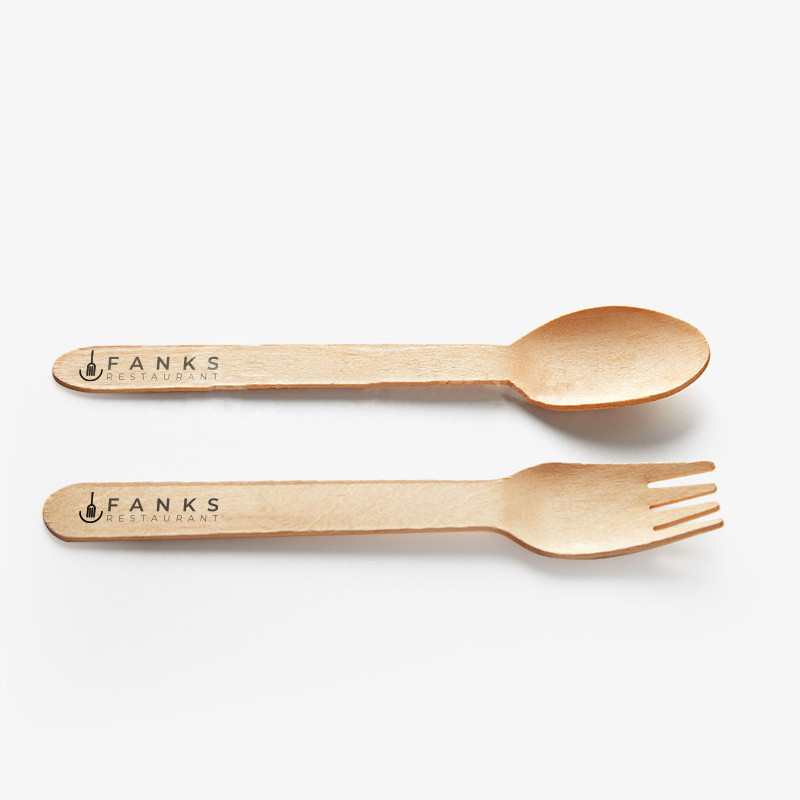 Utensilios de madera impresos personalizados