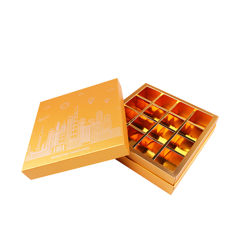 Caja de chocolate de embalaje de rejillas de papel personalizadas