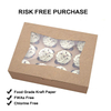 Simple personalizado para caja de pastel Kraft