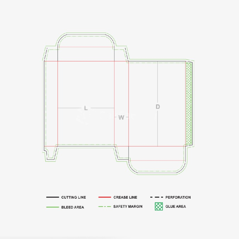 Caja de correo abierta con extremo personalizado