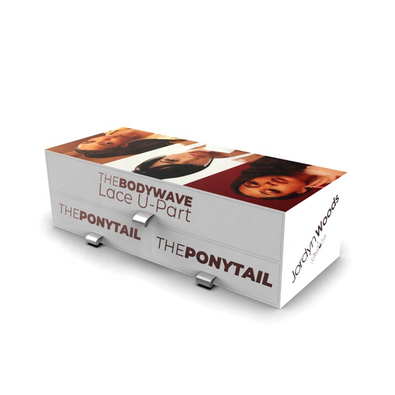 Caja de embalaje de extensiones de cabello personalizadas