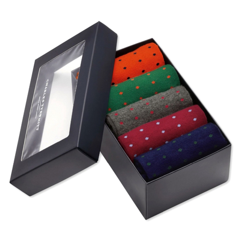 Calcetines plegables Empaquetado en caja Cajas rígidas personalizadas Papel estucado