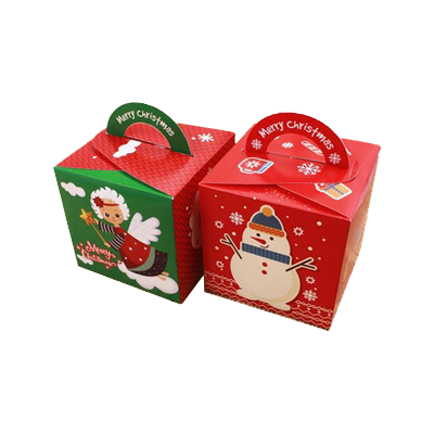 Cajas navideñas personalizadas de manzanas