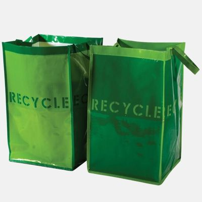 Bolsas de reciclaje reutilizables verdes