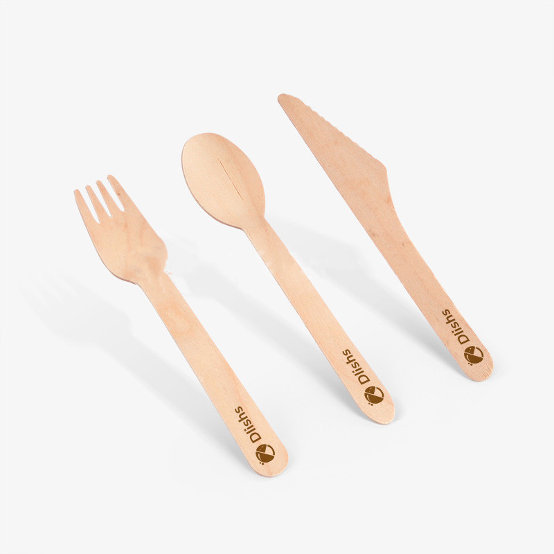 Utensilios de madera impresos personalizados