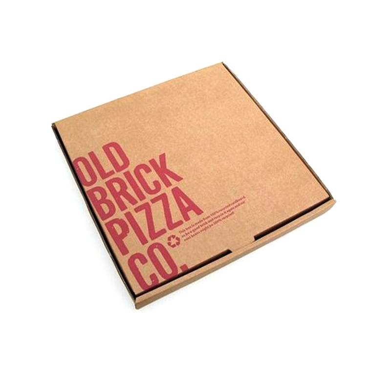 Caja de papel marrón corrugado personalizada para pizza