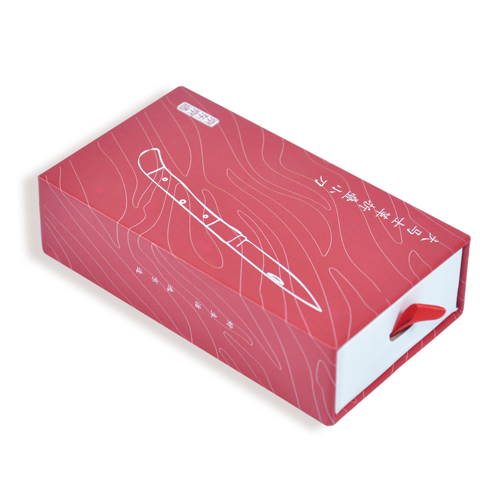 Cajas de cajones rojos personalizados con forro al por mayor