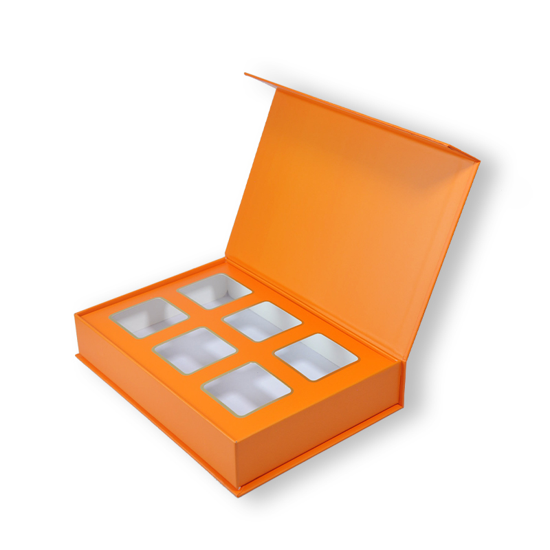 Caja rígida con tapa abatible magnética personalizada con forro de cartón