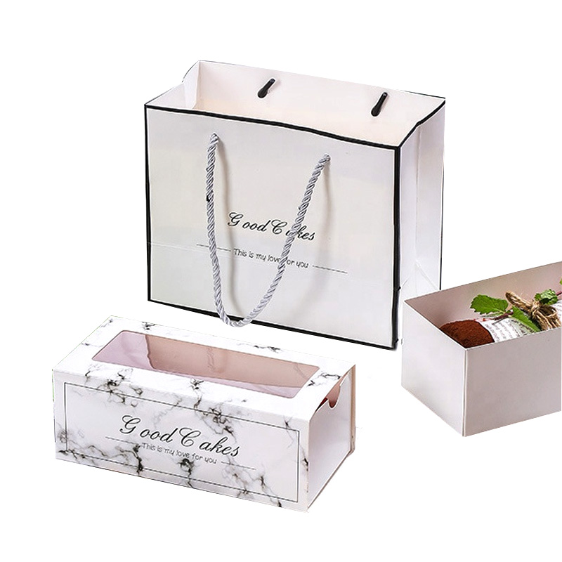 Caja de papel personalizada para rebanadas de pastel con ventana