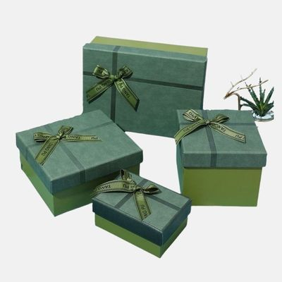 Caja de regalo de 2 piezas con tapa de cinta
