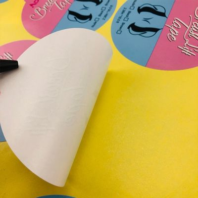 Pegatinas personalizadas de papel estucado engrosado